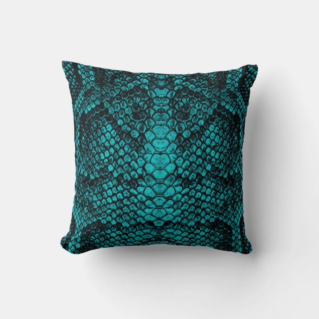 Python Skin: Slangenpatroon ontwerp Kussen (Voorkant)