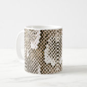 python skin, snake pattern, animal skin pattern de koffiemok (Voorkant links)