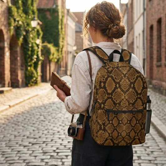 Python Slangenhuidprint Bedrukte Rugzak