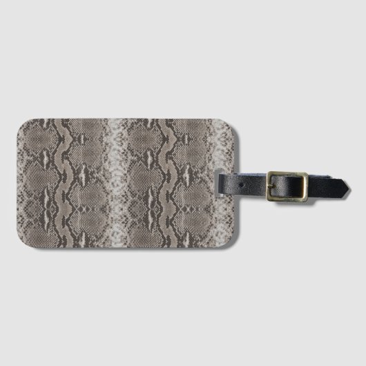 Python Snake Skin Animal Print Bagagelabel (Voorkant (horizontaal))