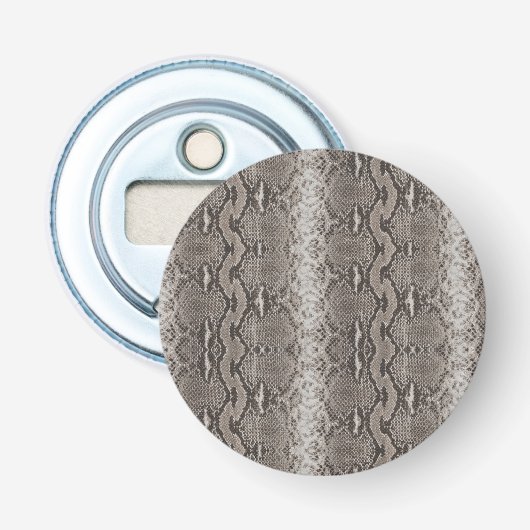 Python Snake Skin Animal Print Button Flesopener (Voorkant)