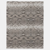 Python Snake Skin Animal Print Fleece Deken (Voorkant)