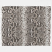 Python Snake Skin Animal Print Fleece Deken (Voorkant (Horizontaal))