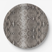 Python Snake Skin Animal Print Papieren Bordje (Voorkant)