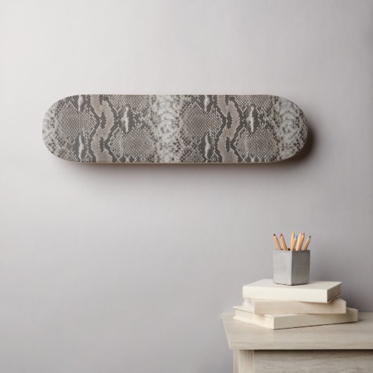 Python Snake Skin Animal Print Skateboard (Muurkunst (Horizontaal))