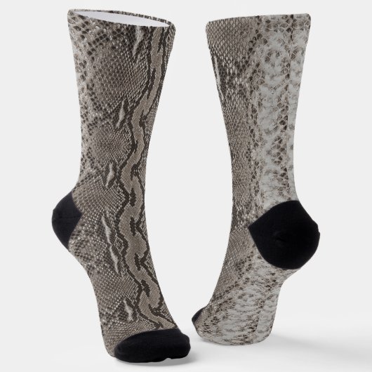 Python Snake Skin Animal Print Sokken (Gebogen)