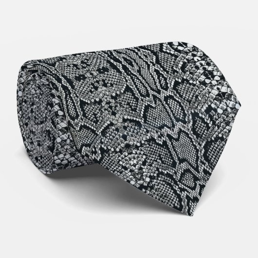 Python Snakeskin-patroon op een Stropdas (Opgerold)