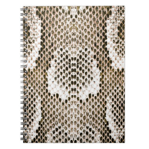 pythonhuid, slangenpatroon, dierlijk huidpatroon d notitieboek