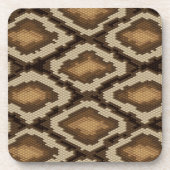 Pythonslang huidpatroon 2 bier onderzetter (Voorkant)