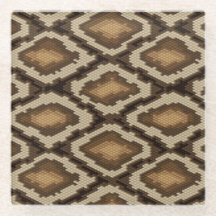 Pythonslang huidpatroon 2 glazen onderzetter