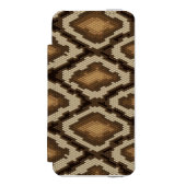 Pythonslang huidpatroon 2 incipio iPhone portemonnee hoesje (Voorkant Agenda)
