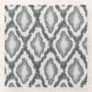 Pythonslang huidpatroon glazen onderzetter