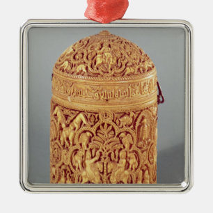 Pyx met verlichting die aangename metalen ornament
