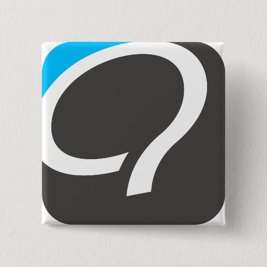 Q Button - blauw (Voorkant)