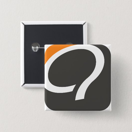 Q Button - Sinaasappel (Voorkant /achterkant)