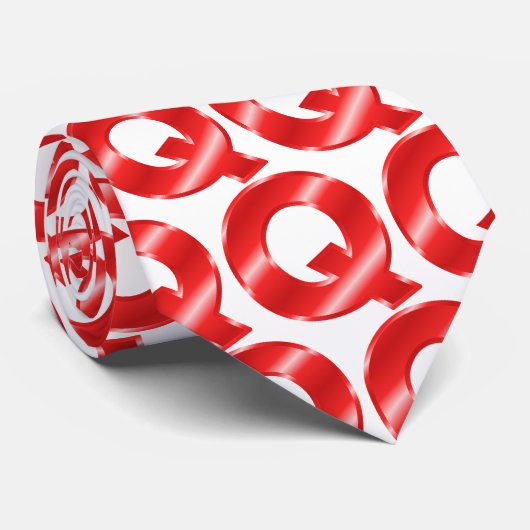 Q de brief Q necktie Stropdas (Opgerold)