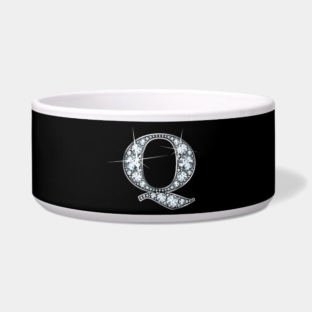 Q "Diamond Bling" Pet Bowl Voerbakje (Voorkant)