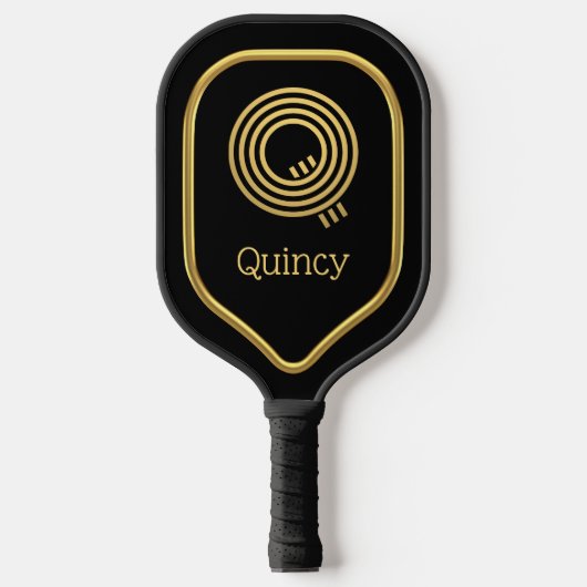 Q Gold Initiaal Pickleball Paddle (Voorkant)