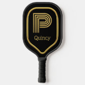 Q Gold Initiaal Pickleball Paddle (Achterkant)