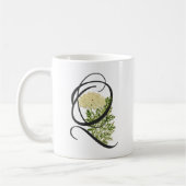 Q initial, Mug de café en dentelle de la Reine Ann (Gauche)
