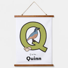 Q is voor gepersonaliseerde… hangend wandkleed