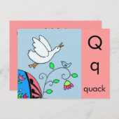 Q is voor Quack Briefkaart (Voorkant / Achterkant)