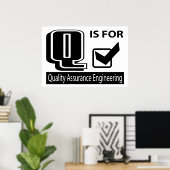 Q is voor Quality Assurance Engineering Poster (Thuiskantoor)