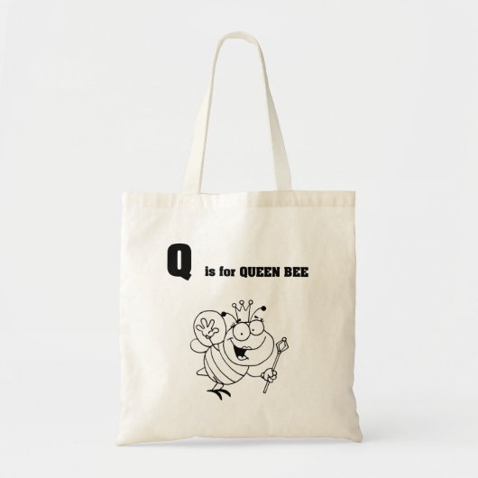 Q is voor Queen Bee Canvas tas (Voorkant)