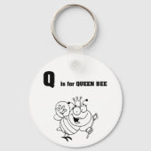 Q is voor Queen Bee Sleutelhanger (Voorkant)
