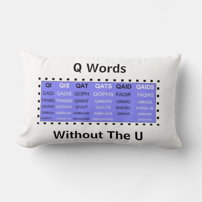 Q Mots sans coussin U lombaire (Recto)