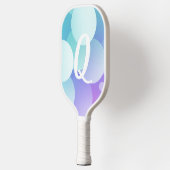 Q Naam Pickleball Paddle Paarse Blue Bubble Modern (Links)