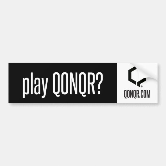 Q play Qonqr Bumpersticker (Voorkant)