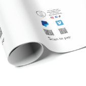 Q R-code PayPal venmo scan betalen voeg social med Cadeaupapier (Rol Hoek)