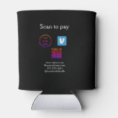 Q R code venmo scan om te betalen add logo social  Blikjeskoeler (Achterkant)