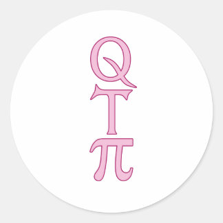 Q T Pi-producten Ronde Sticker