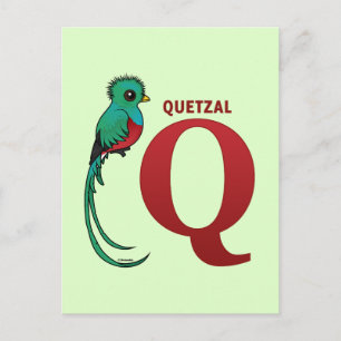 Q voor Quetzal Briefkaart