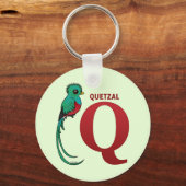 Q voor Quetzal Sleutelhanger (Voorkant)