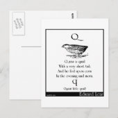 Q was een kwartel briefkaart (Voorkant / Achterkant)
