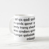 Q Words Koffiemok (Voorkant links)