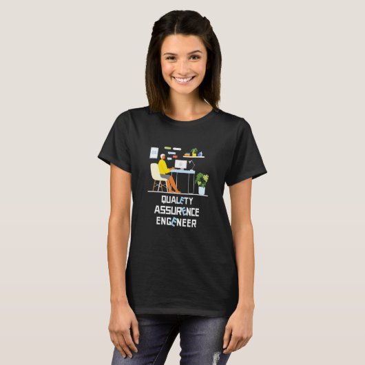 QA-technicus QA Tester QA-software testen T-shirt (Voorkant volledig)