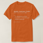 QA Tester Funny Definition T-shirt (Design voorkant)