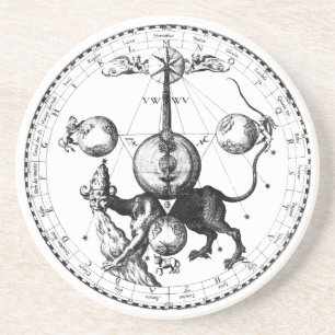 Qabalah Mandala Zandsteen Onderzetter