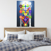 Qabalistic Tree of Life Diagram Grafiek Kabbalah Canvas Afdruk (Insitu (Slaapkamer))