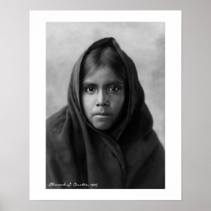 Qa'hatika Girl door Edward S. Curtis 16 x 20 Poster