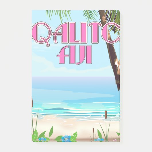 Qalito Fiji-reisposter Post-it® Notes (Voorkant)