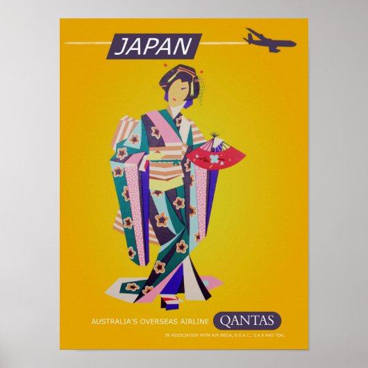 Qantas Japan Travel Poster (Voorkant)