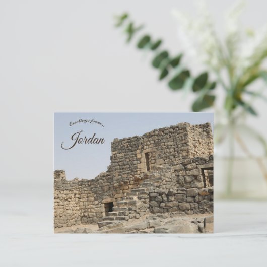 Qasr Al-Azraq Jordan Briefkaart (Staand voorkant)