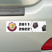Qatar 2011 en 2022 Voetbal Bumpersticker (Op auto)