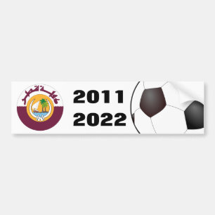 Qatar 2011 en 2022 Voetbal Bumpersticker