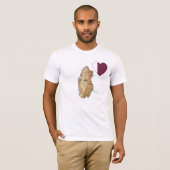 Qatar Drapeau Coeur et carte T-shirt (Devant entier)